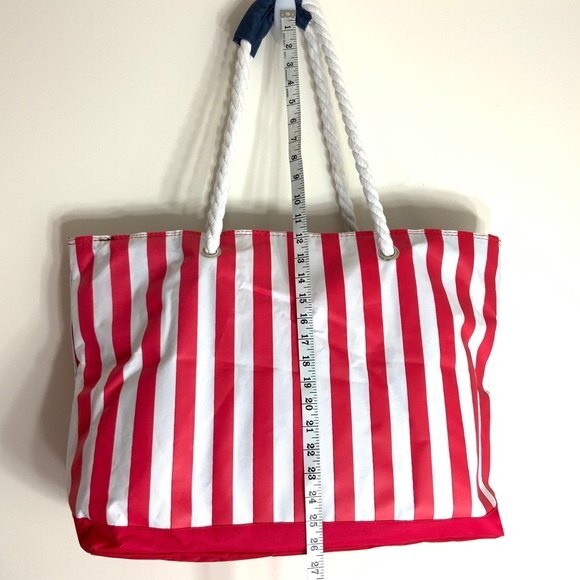 Large Striped Beach Bag - Picture 4 of 12